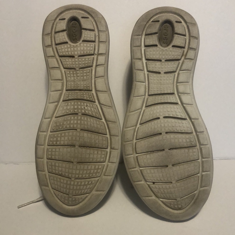 Crocs Women’s LiteRide Pearl White Pacer Laceup Sneakers - Picture 7 of 8